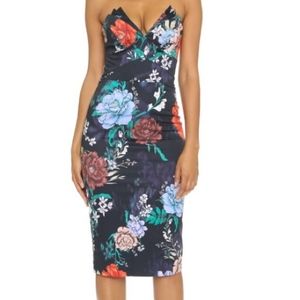 《 Talulah 》 Dark Floral Structural Dress